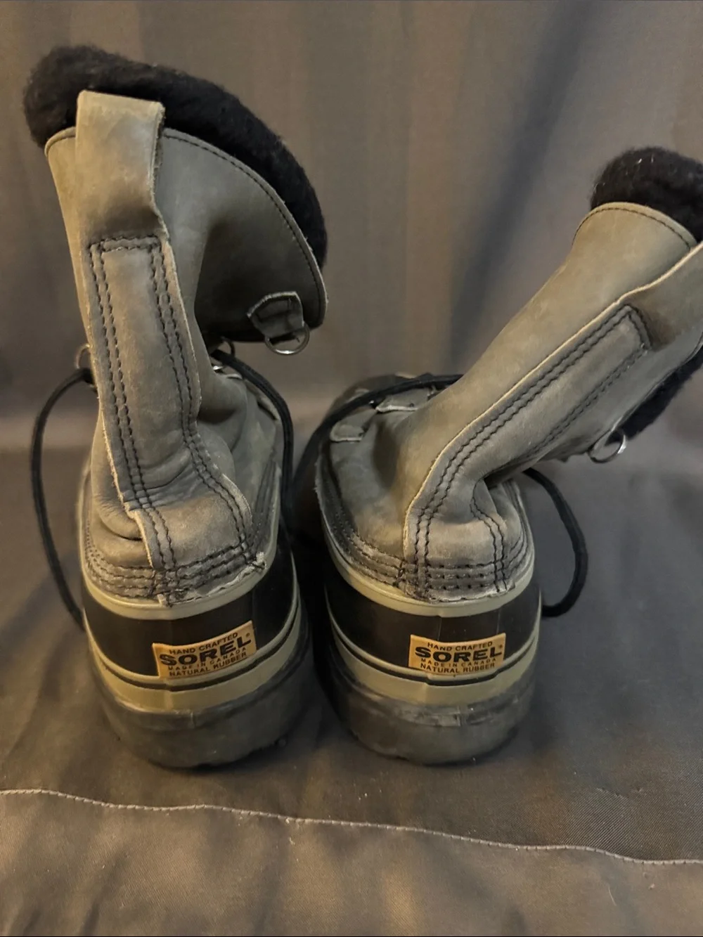 Sorel Men's Black and Gray Waterproof Winter Boots